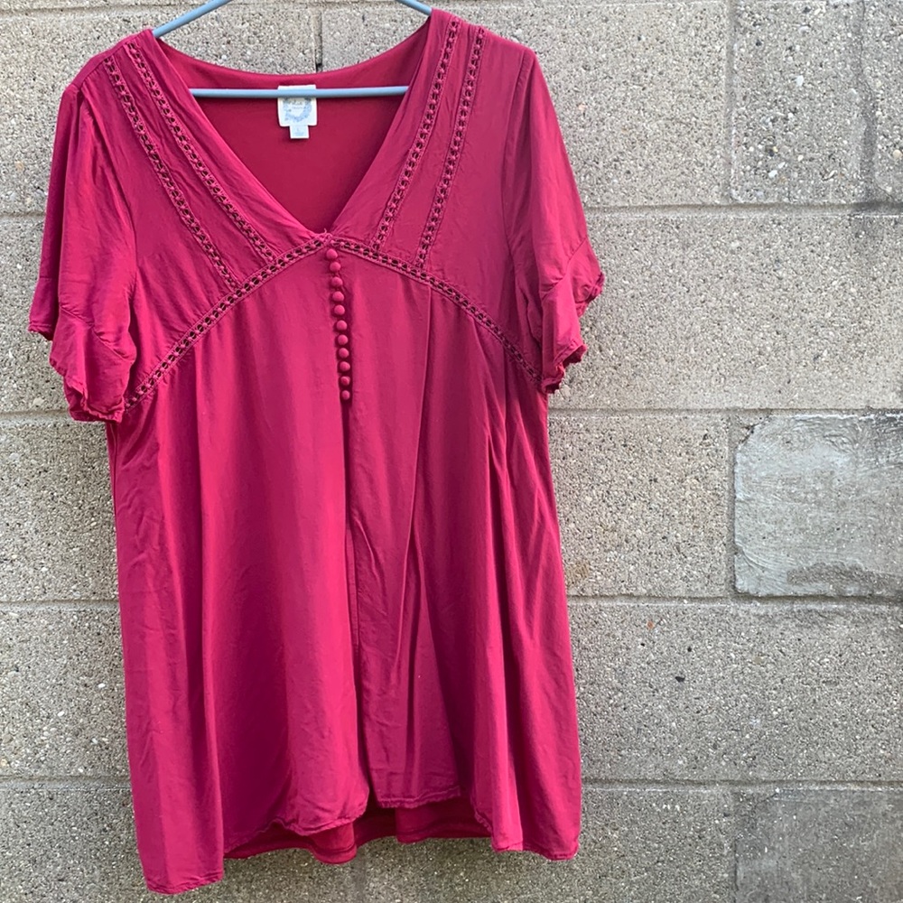 Blue Rain Relax Fit Boho Dress Red Dress Label